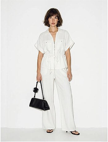 Ensemble gilet et pantalon large en coton lucci