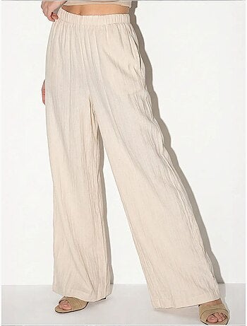 Ensemble gilet et pantalon large en coton lucci