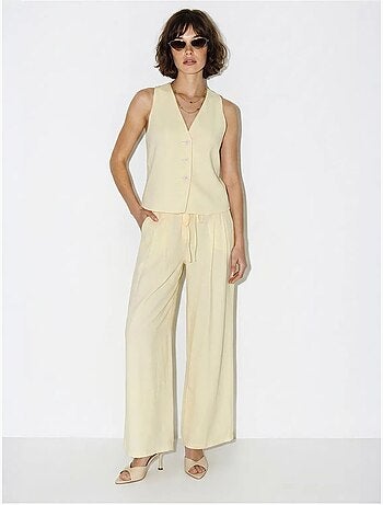 Ensemble gilet et pantalon large en coton lucci