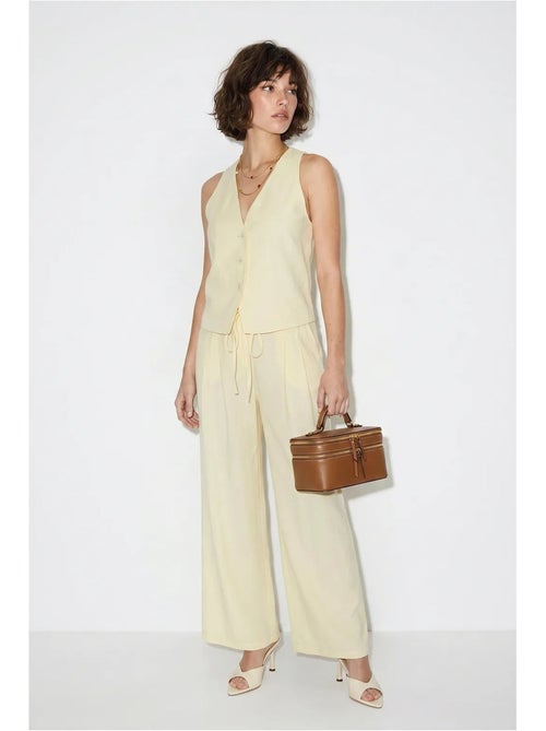 Ensemble gilet et pantalon large en coton lucci - Kiabi Ensemble gilet et pantalon large en coton lucci - Kiabi