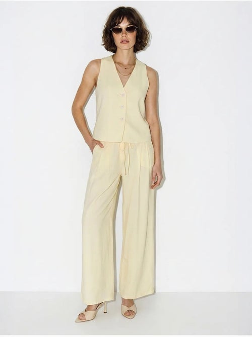 Ensemble gilet et pantalon large en coton lucci - Kiabi Ensemble gilet et pantalon large en coton lucci - Kiabi