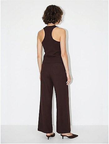 Ensemble gilet et pantalon large en coton lucci