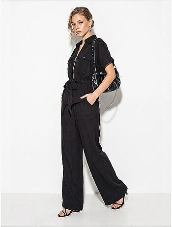 Ensemble gilet et pantalon large en coton lucci
