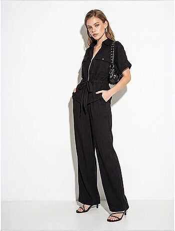 Ensemble gilet et pantalon large en coton lucci