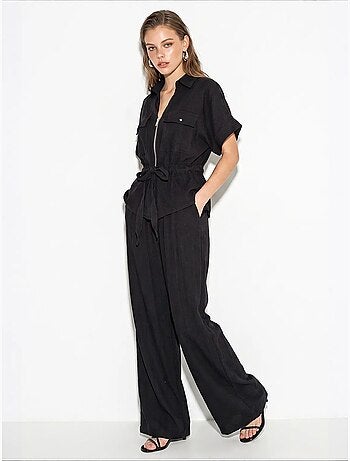 Ensemble gilet et pantalon large en coton lucci