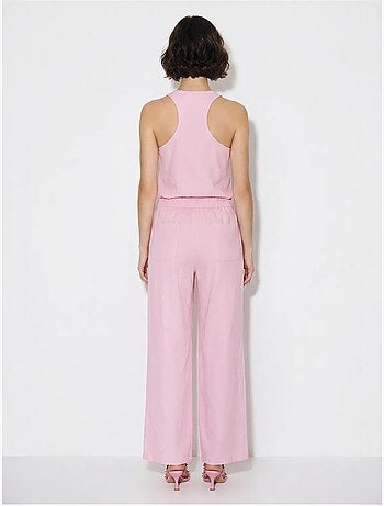 Ensemble gilet et pantalon large en coton lucci