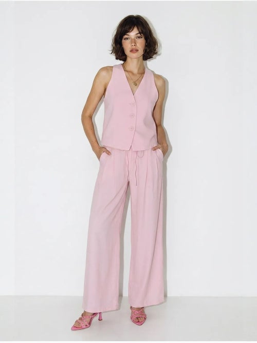 Ensemble gilet et pantalon large en coton lucci - Kiabi