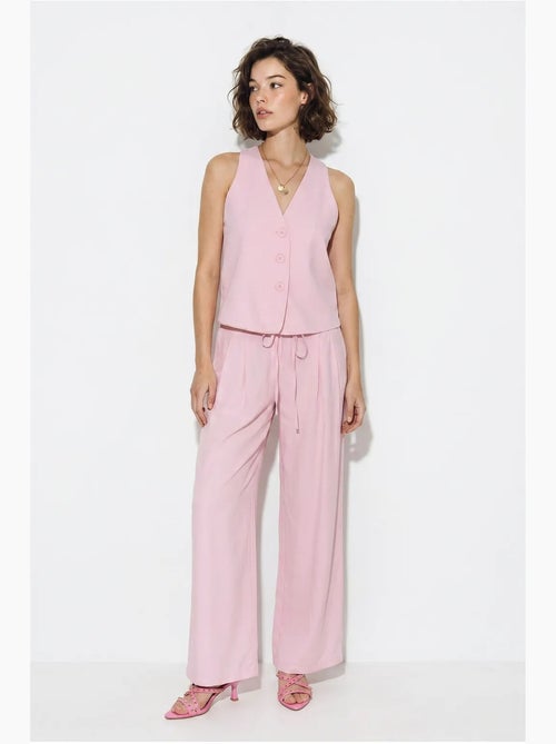 Ensemble gilet et pantalon large en coton lucci - Kiabi