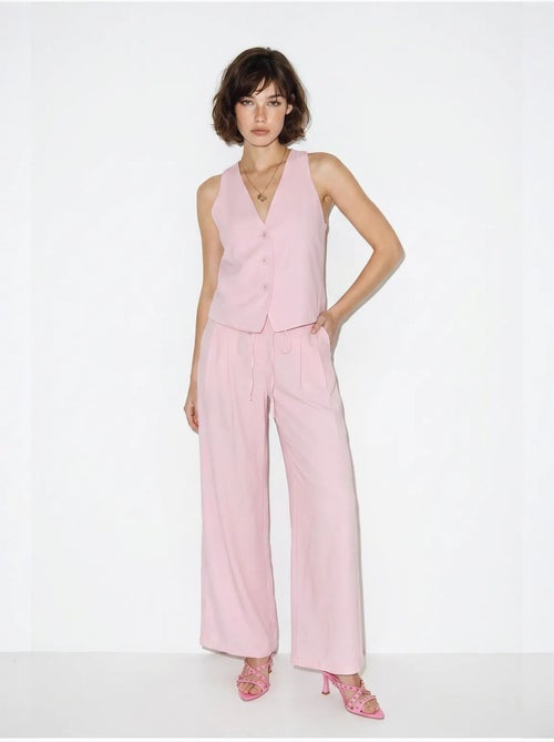 Ensemble gilet et pantalon large en coton lucci - Kiabi