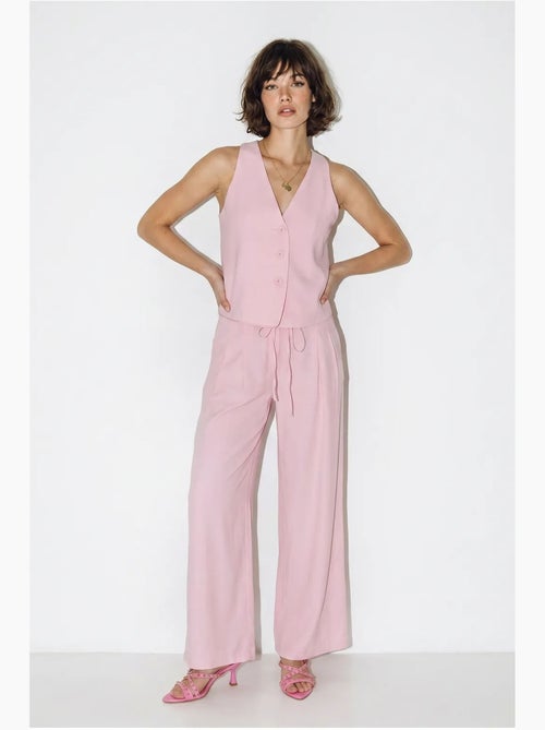 Ensemble gilet et pantalon large en coton lucci - Kiabi