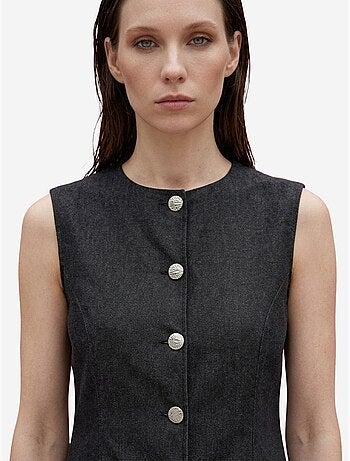 Ensemble gilet et pantalon large en popeline de coton my fashion