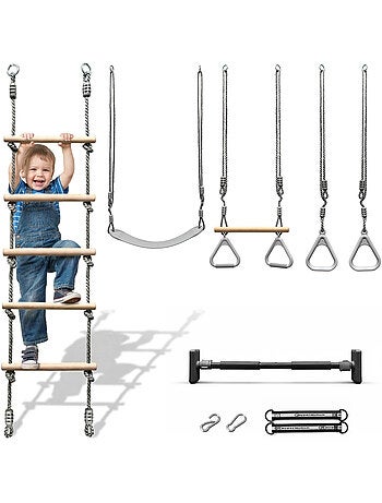Ensemble gymnastique 5-en-1 hypermotion - aire de jeux intérieur & jardin 100kg