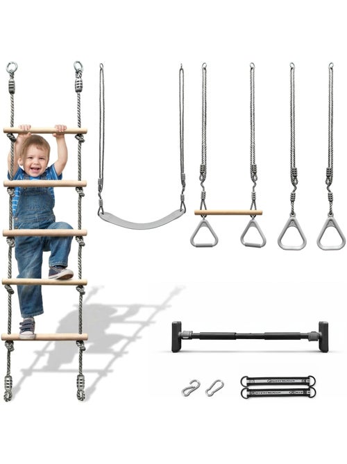 Ensemble Gymnastique 5-en-1 HyperMotion - Aire de Jeux Intérieur & Jardin 100kg - Kiabi Ensemble Gymnastique 5-en-1 HyperMotion - Aire de Jeux Intérieur & Jardin 100kg - Kiabi