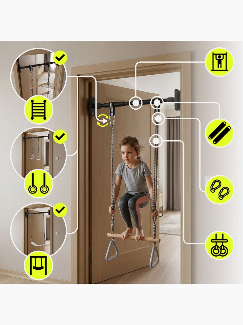 Ensemble Gymnastique 5-en-1 HyperMotion - Aire de Jeux Intérieur & Jardin 100kg Beige - Kiabi