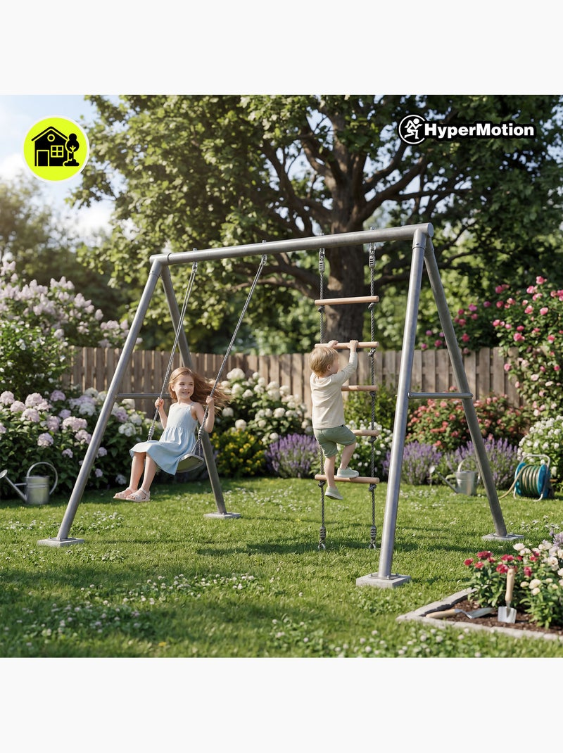 Ensemble Gymnastique 6-en-1 HyperMotion- Aire de Jeux Maison/Jardin- 100kg Beige - Kiabi