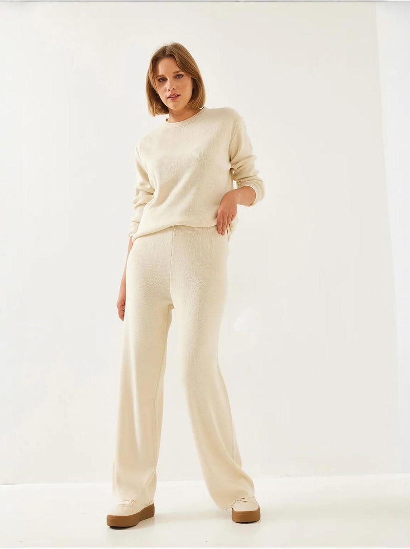 Ensemble haut et bas en tricot bianco lucci Beige argile - Kiabi