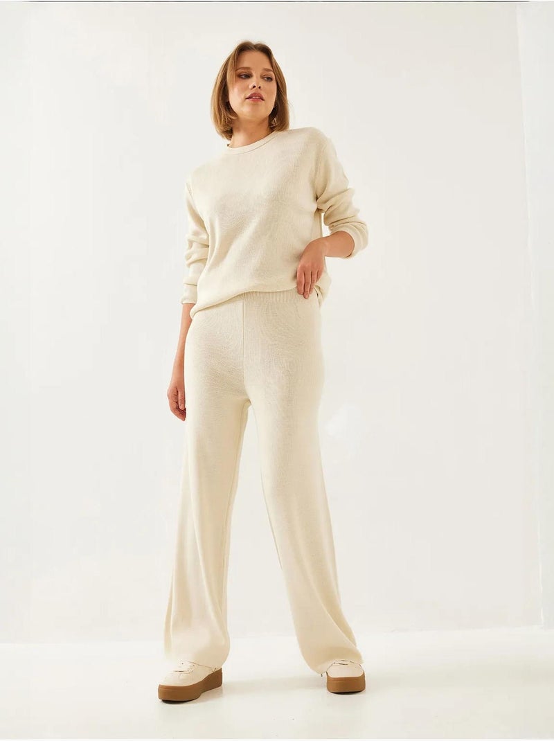 Ensemble haut et bas en tricot bianco lucci Beige argile - Kiabi