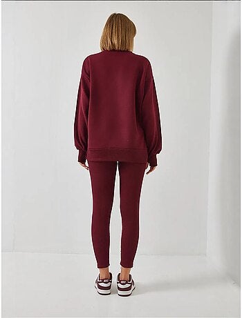 Ensemble haut et bas legging côtelé bianco lucci
