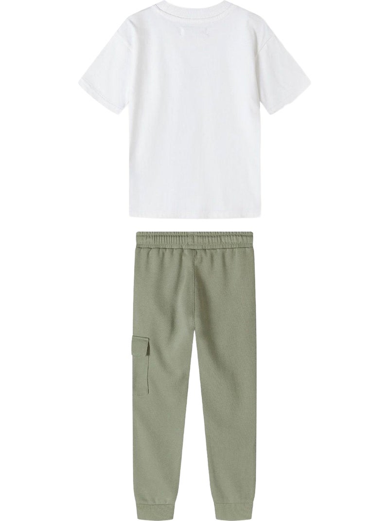 Ensemble haut et pantalon de jogging manches courtes - minoti Vert bouteille - Kiabi