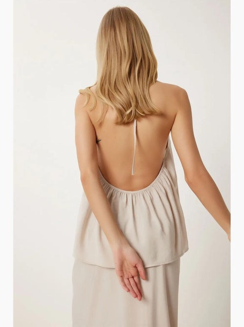 Ensemble haut halter à nouer et jupe large istanbul - Kiabi Ensemble haut halter à nouer et jupe large istanbul - Kiabi