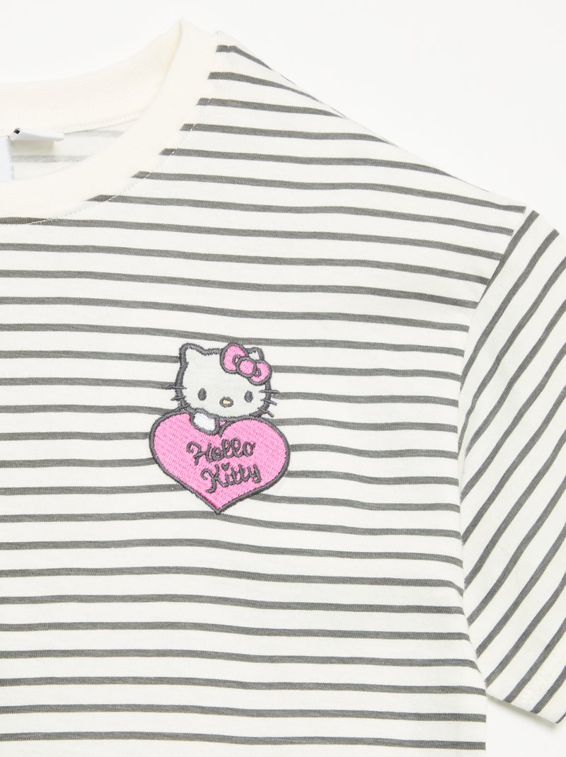 Ensemble 'Hello Kitty' 2 pièces - marinière + legging Blanc - Kiabi