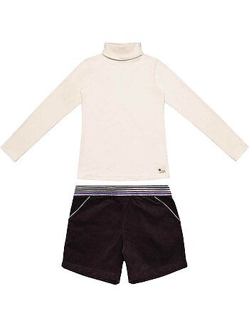 Ensemble Hiver Sous-pull & short marron - La Faute à Voltaire