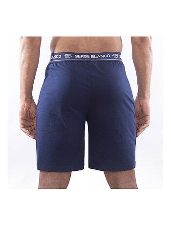 Ensemble homme Pyjama court T-shirt col rond bicolore Serge Blanco