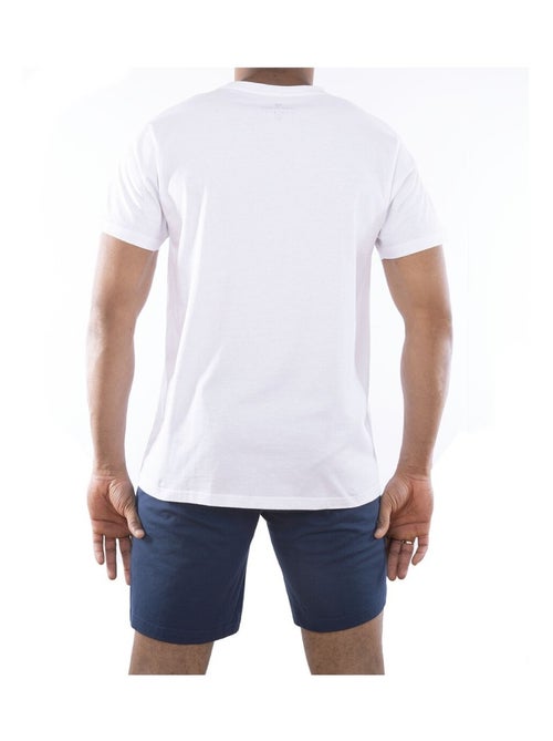 Ensemble homme Pyjama court T-shirt col rond bicolore Serge Blanco - Kiabi