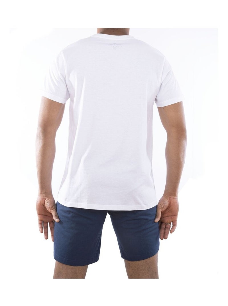 Ensemble homme Pyjama court T-shirt col rond bicolore Serge Blanco Bleu - Kiabi