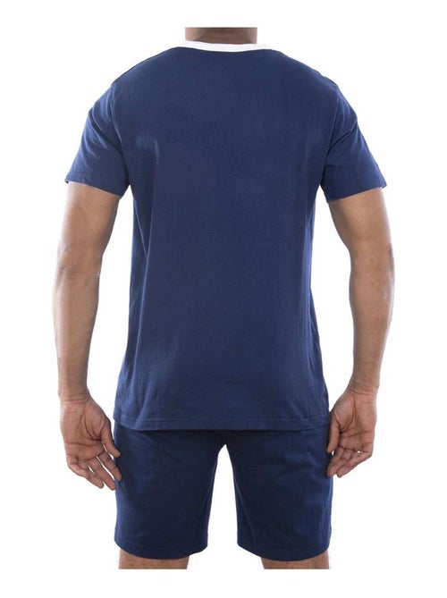 Ensemble homme Pyjama court T-shirt col tunisien Vintage Serge Blanco - Kiabi