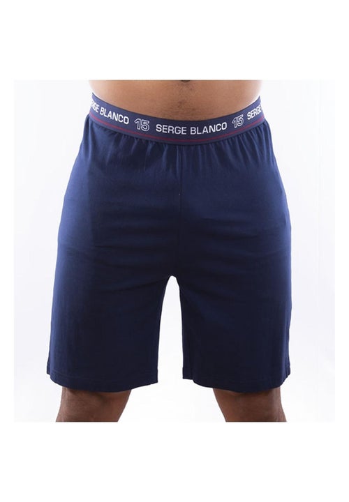 Ensemble homme Pyjama court T-shirt col tunisien Vintage Serge Blanco - Kiabi