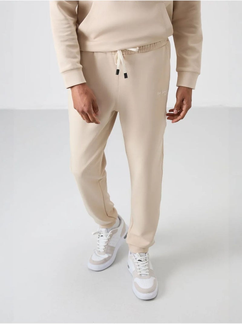 Ensemble homme sweat à capuche et pantalon tommy Beige argile - Kiabi