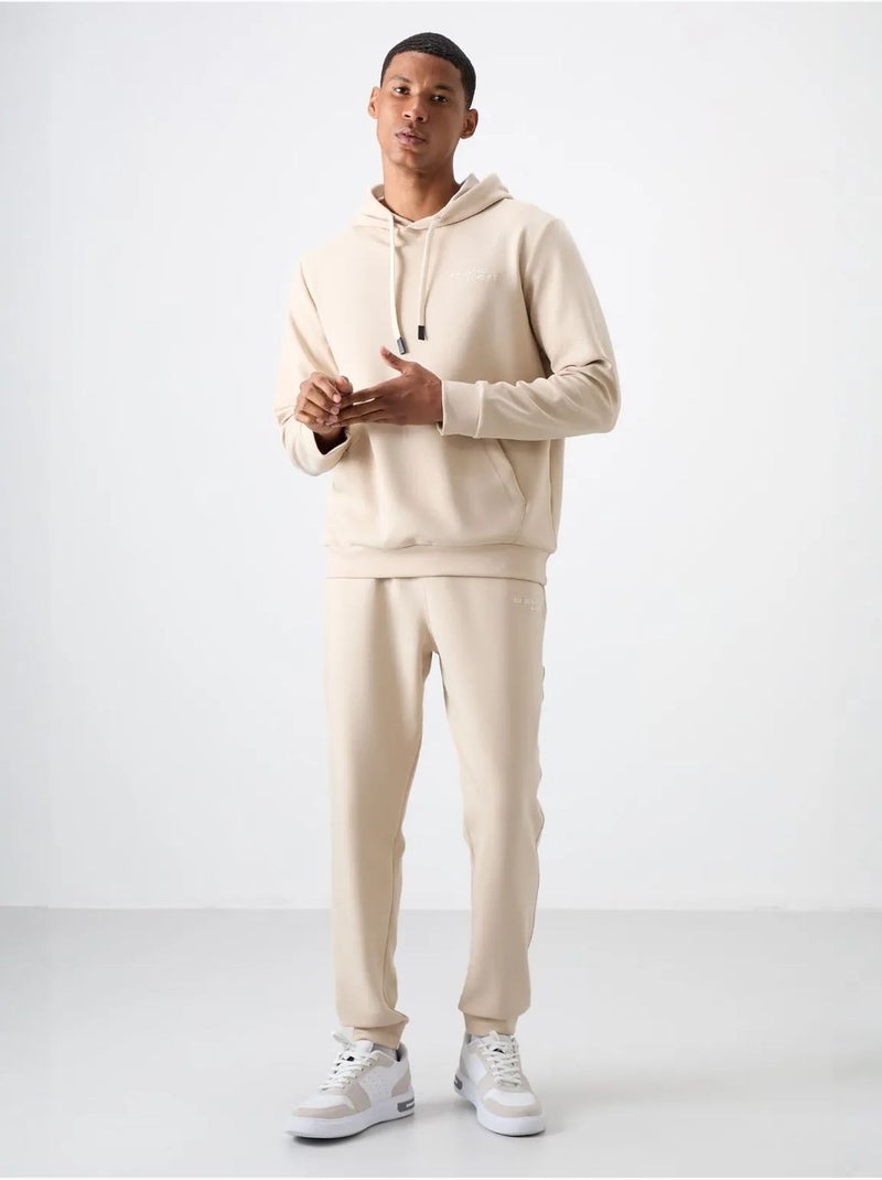Ensemble homme sweat à capuche et pantalon tommy Beige argile - Kiabi