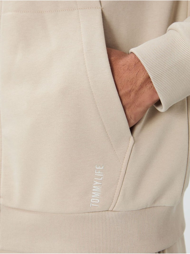 Ensemble homme sweat à capuche et pantalon tommy Beige argile - Kiabi