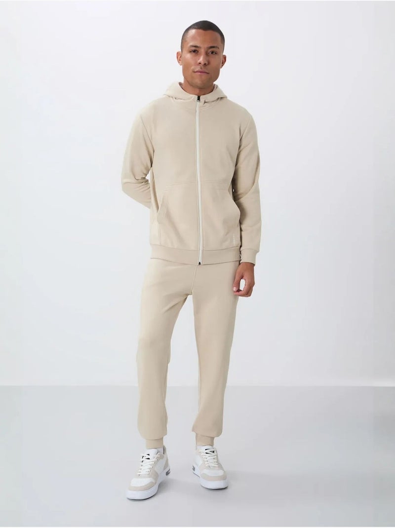 Ensemble homme sweat à capuche et pantalon tommy Beige argile - Kiabi