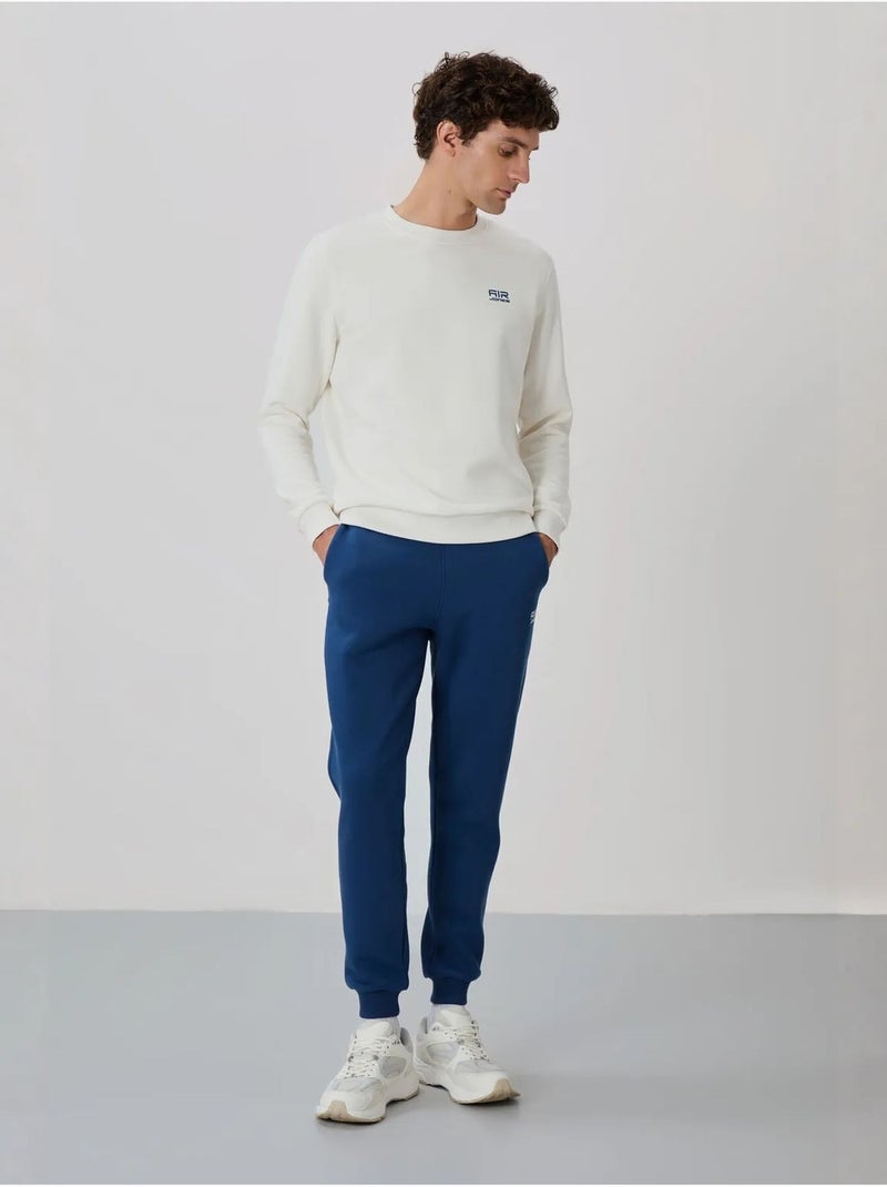 Ensemble homme sweat et pantalon à col rond manches longues tommy Blanc - Kiabi