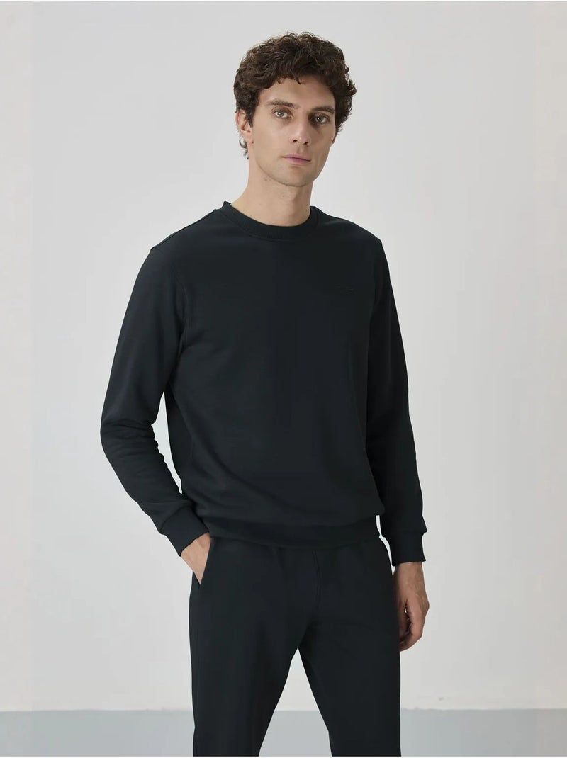 Ensemble homme sweat et pantalon à col rond manches longues tommy Bleu canard - Kiabi