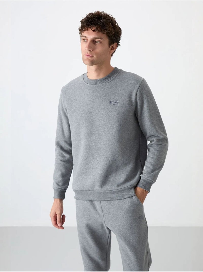 Ensemble homme sweat et pantalon à col rond manches longues tommy Gris - Kiabi