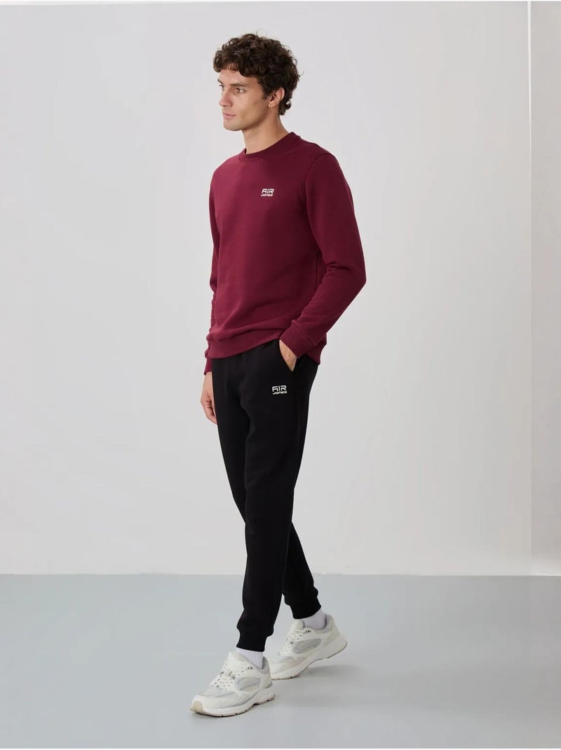 Ensemble homme sweat et pantalon à col rond manches longues tommy Rouge bordeaux - Kiabi