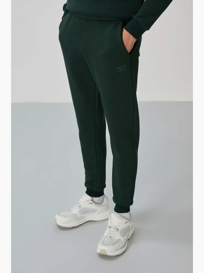 Ensemble homme sweat et pantalon à col rond manches longues tommy Vert foncé - Kiabi