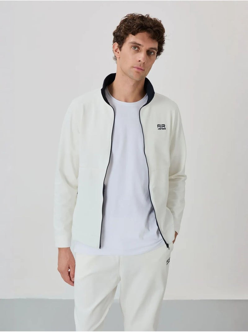 Ensemble homme sweat et pantalon à col zippé tommy Blanc cassé - Kiabi