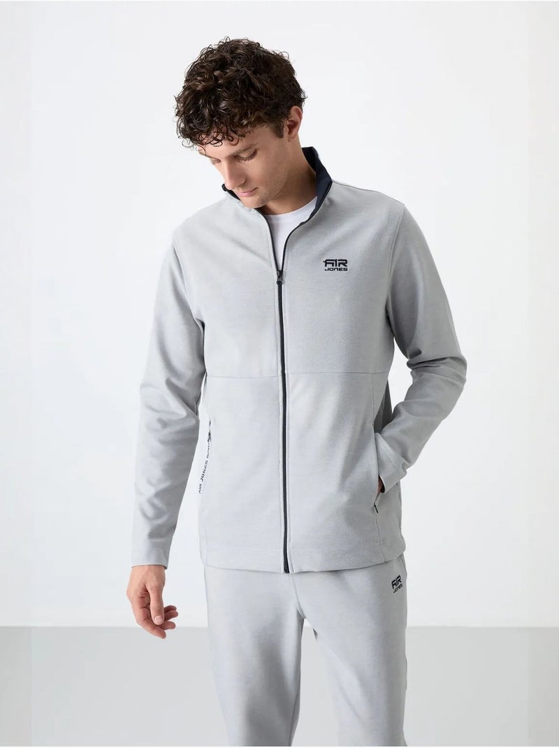 Ensemble homme sweat et pantalon à col zippé tommy Gris clair - Kiabi