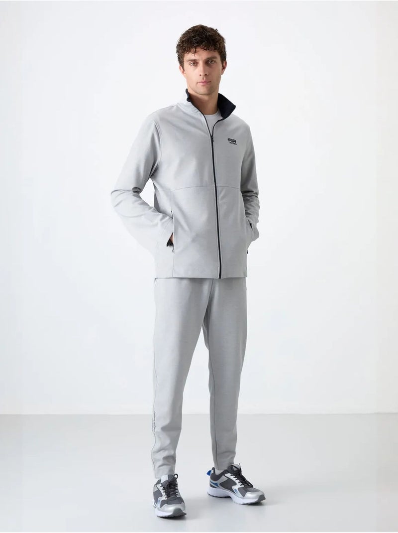 Ensemble homme sweat et pantalon à col zippé tommy Gris clair - Kiabi