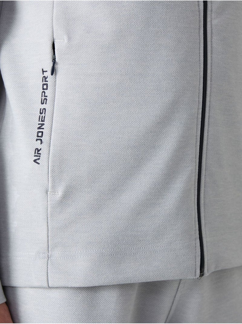 Ensemble homme sweat et pantalon à col zippé tommy Gris clair - Kiabi