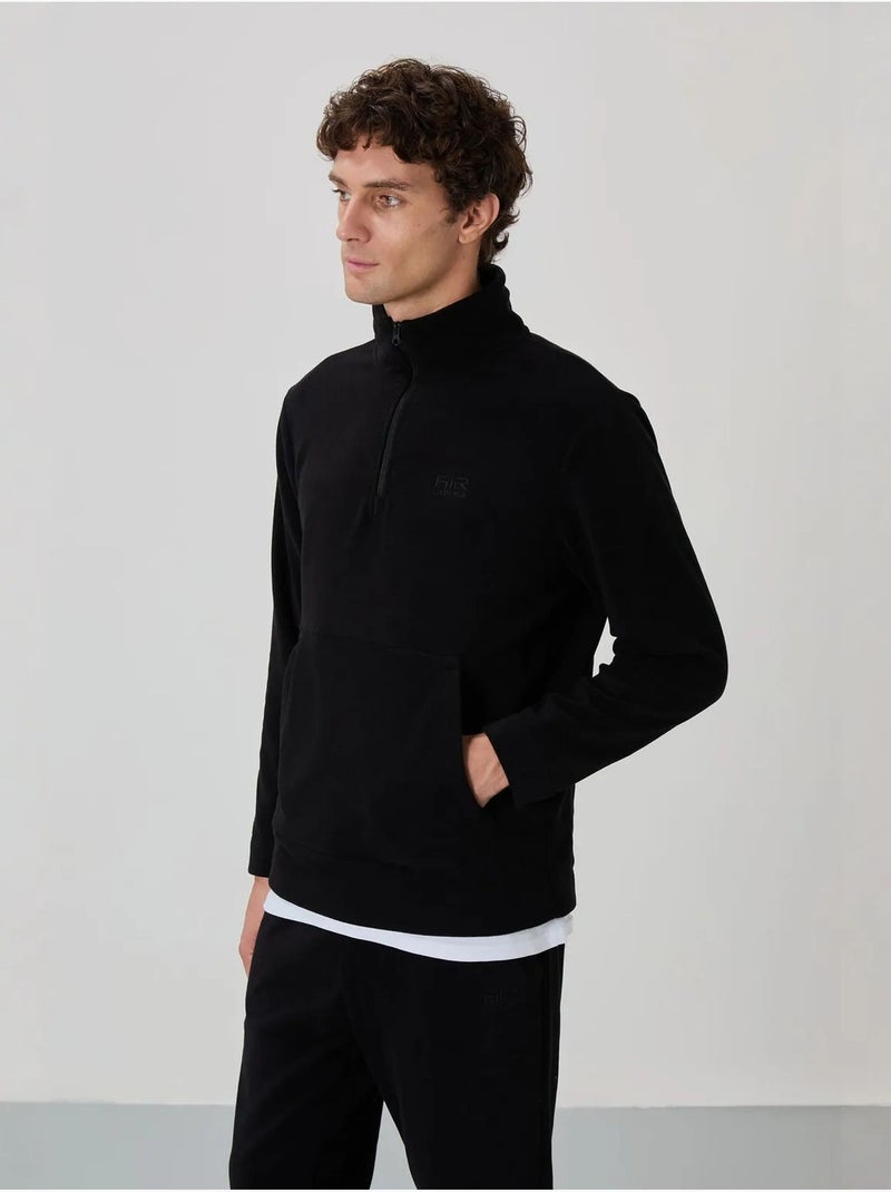 Ensemble homme sweat et pantalon à col zippé tommy Noir - Kiabi