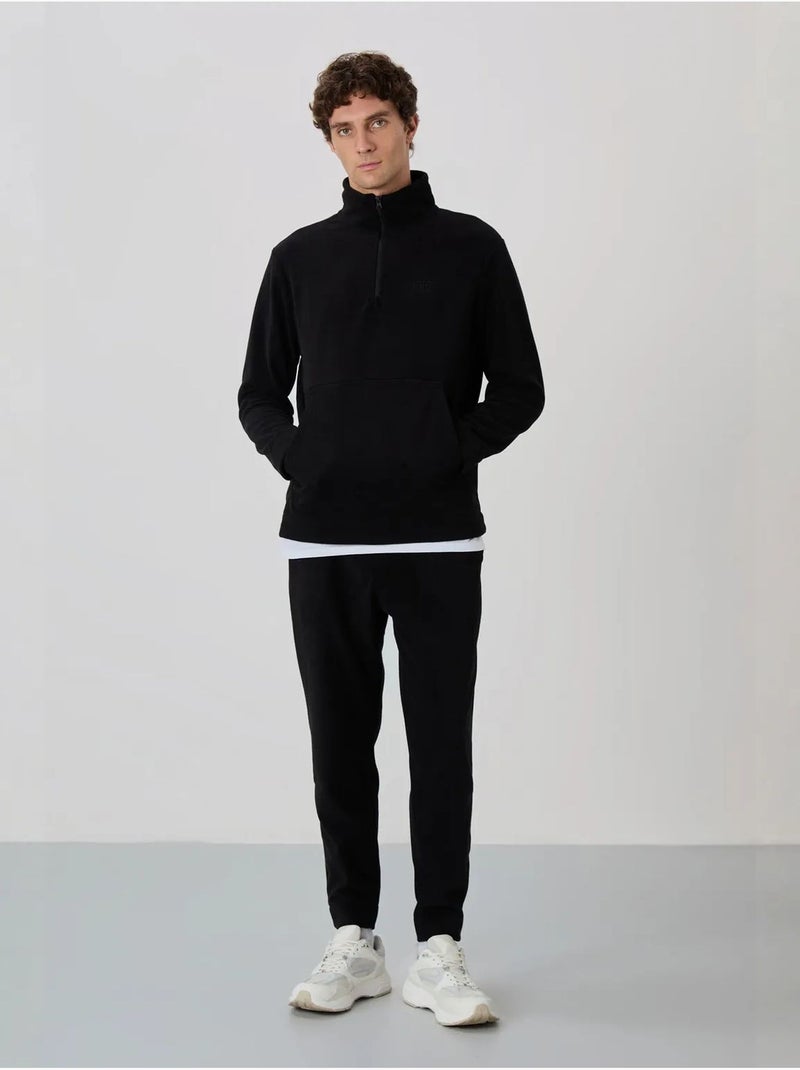 Ensemble homme sweat et pantalon à col zippé tommy Noir - Kiabi