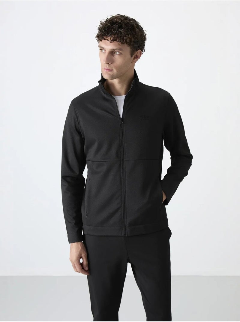 Ensemble homme sweat et pantalon à col zippé tommy Noir - Kiabi