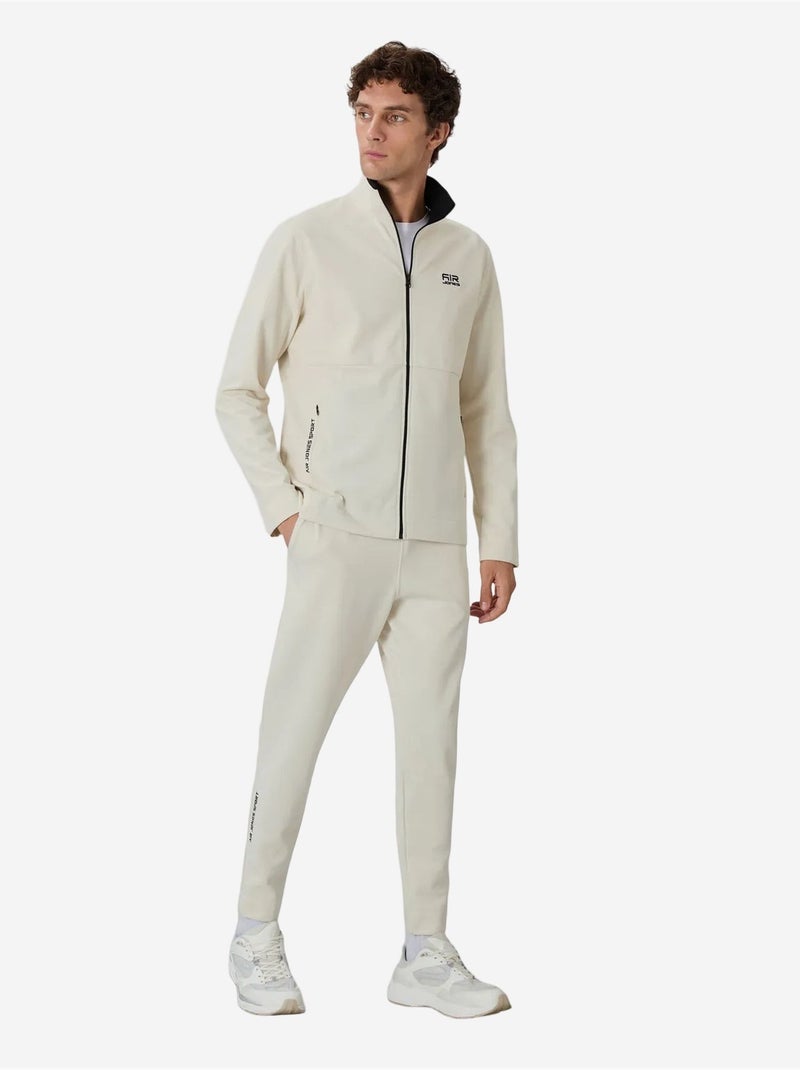 Ensemble homme sweat et pantalon à col zippé tommy Sable - Kiabi