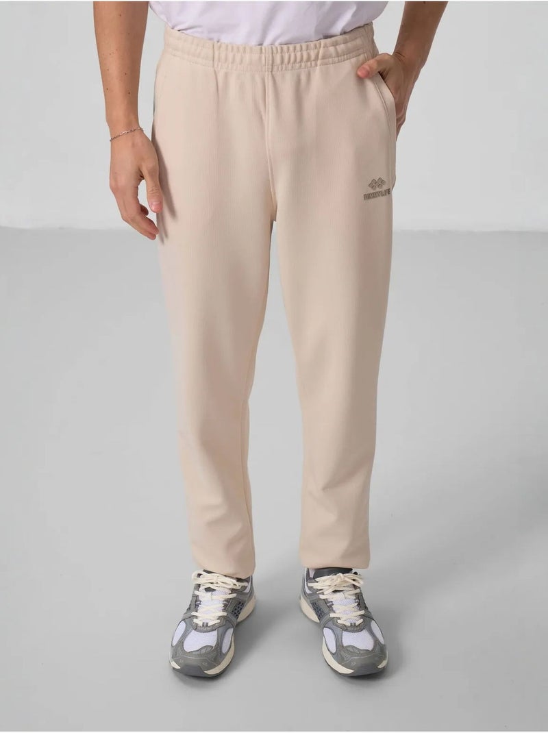 Ensemble homme sweat et pantalon à fermeture éclair tommy Beige argile - Kiabi