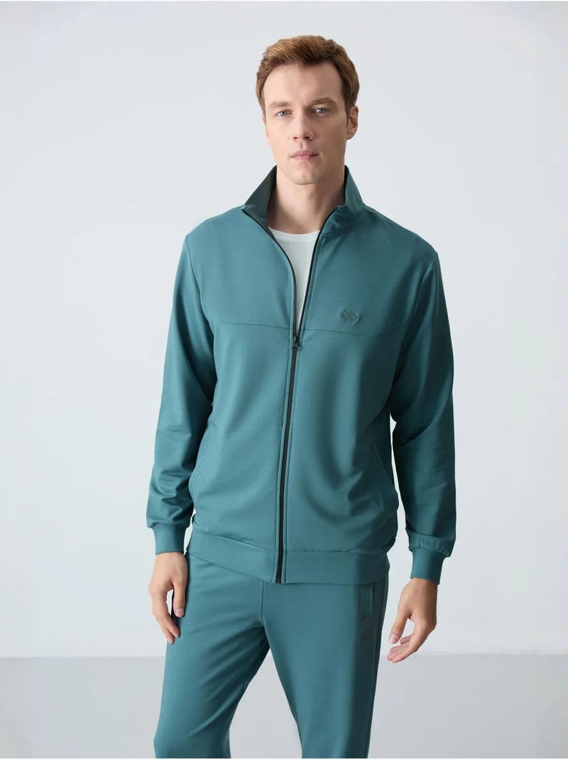 Ensemble homme sweat et pantalon à fermeture éclair tommy Bleu canard - Kiabi